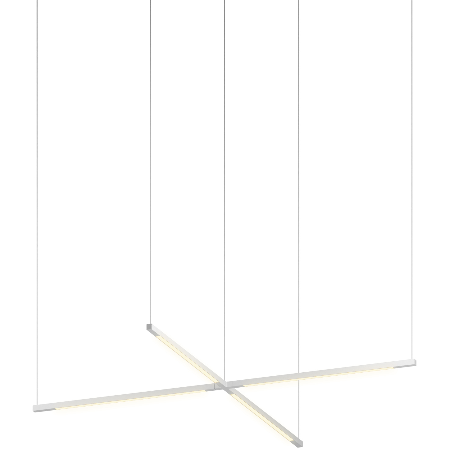 Z-Bar LED 35.9 inch Silver Pendant Ceiling Light, Cross
